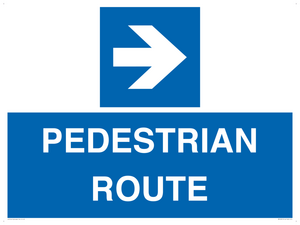 PEDESTRIAN ROUTE - right arrow
